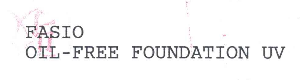 FASIO OIL-FREE FOUNDATION UV