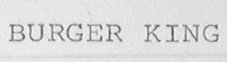 BURGER KING