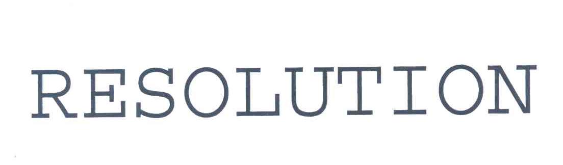 RESOLUTION