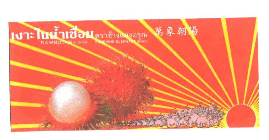 万象朝阳;SUNSHINE ELEPHANT;RAMBUTAN IN SYRUP