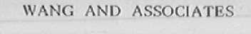 WANG AND ASSOCIATES