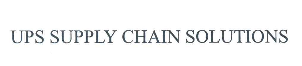 UPS SUPPLY CHAIN SOLUTIONS