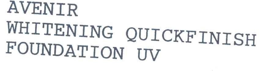 AVENIR WHITENING QUICKFINISH FOUNDATION UV