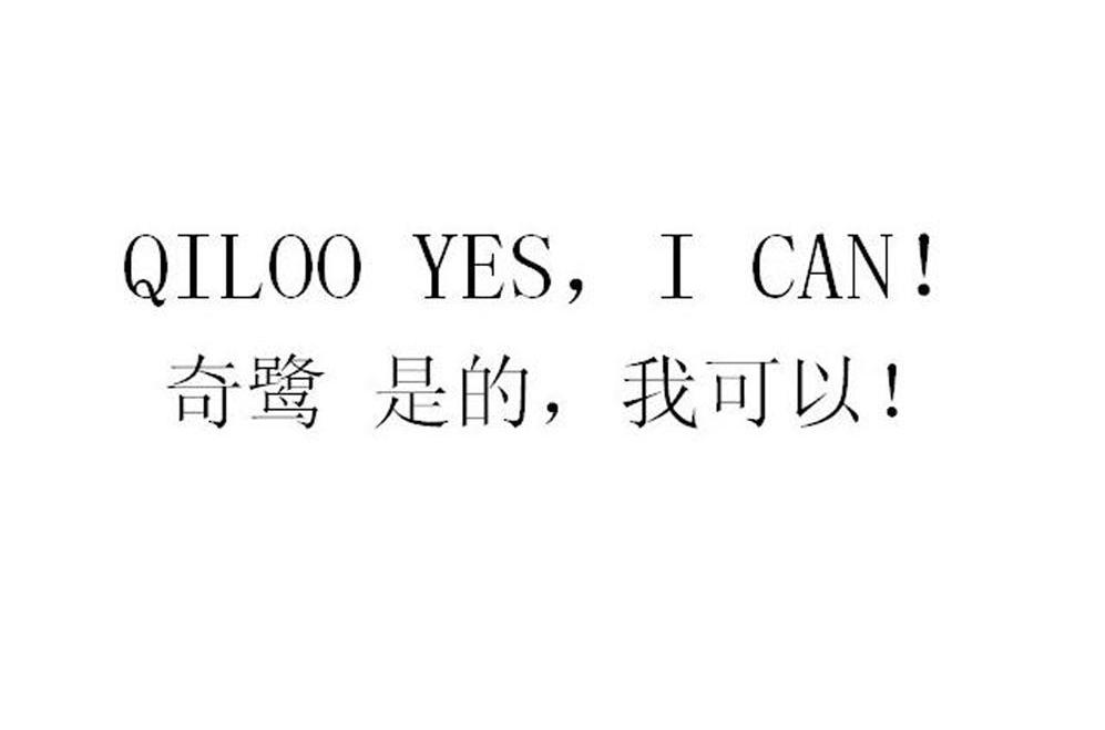 奇鹭是的，我可以！ QILOO YES， I CAN!