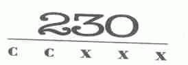 230;CCXXX
