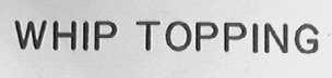 WHIP TOPPING