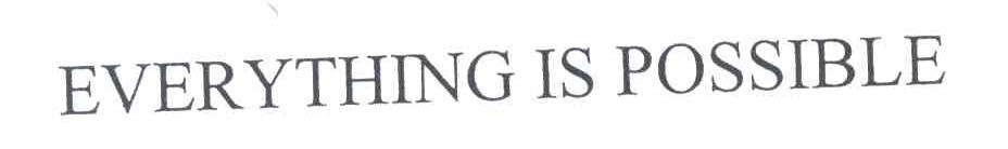 EVERYTHING IS POSSIBLE
