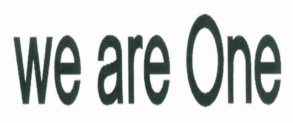 WE ARE ONE