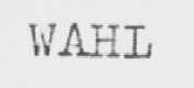 WAHL