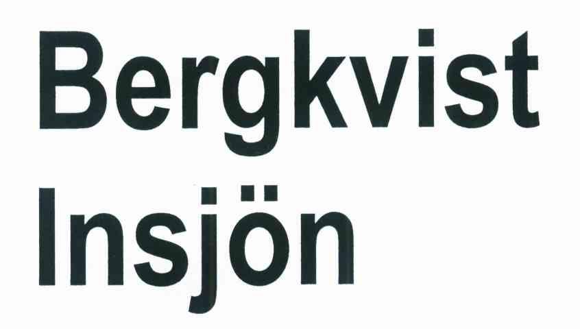 BERGKVIST INSJON