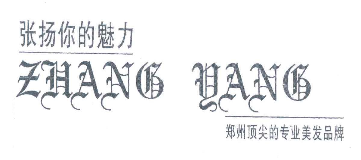 张扬你的魅力；郑州顶尖的专业美发品牌;ZHANG YANG