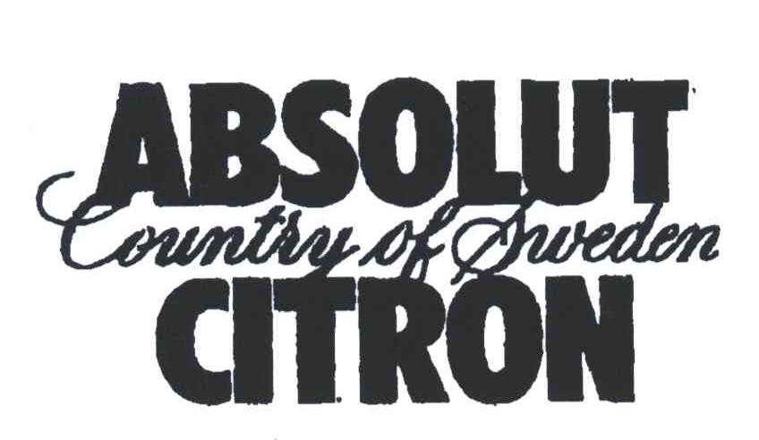 ABSOLUT COUNTRY OF SWEDEN CITRON