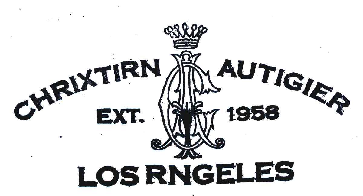 CHRIXTIRN AUTIGIER EXT. 1958 LOSRNGELES CA
