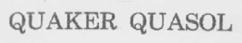 QUAKER QUASOL