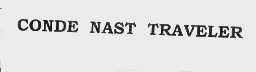 CONDE NAST TRAVELER