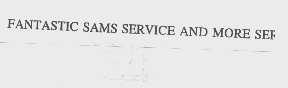 FANTASTIC SAMS SERVICE AND MORE SERVICE