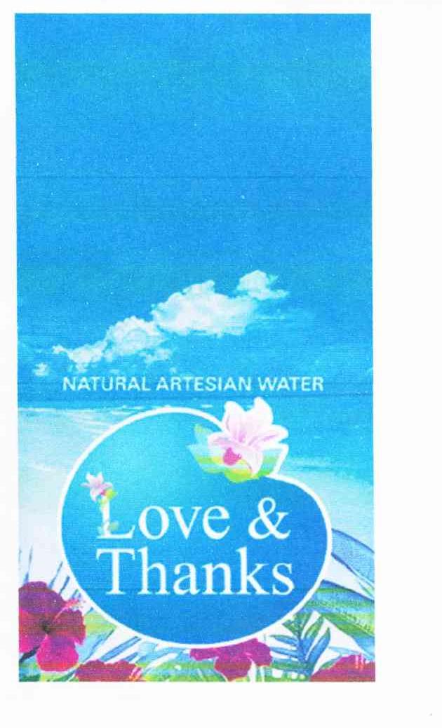 LOVE & THANKS NATURAL ARTESIAN WATER