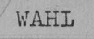 WAHL