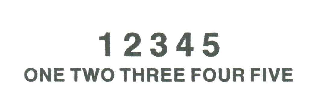 12345;ONE TWO THREE FOUR FIVE