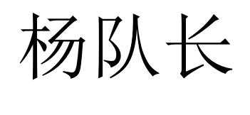 杨队长
