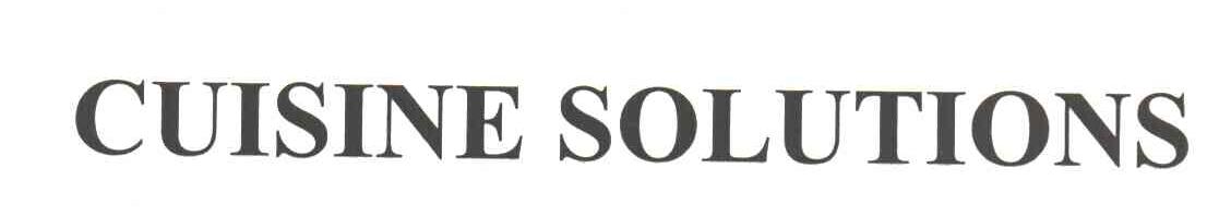 CUISINE SOLUTIONS