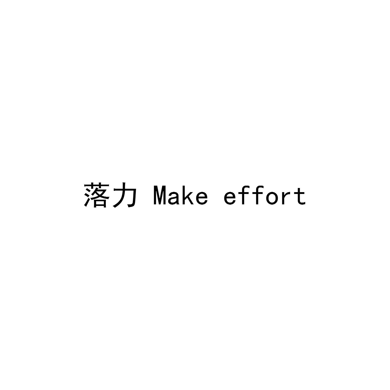 落力 MAKE EFFORT