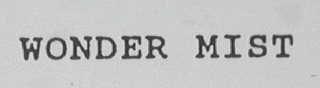 WONDER MIST