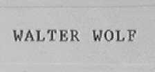WALTER WOLF