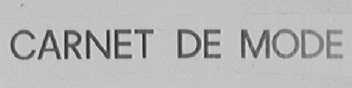 CARNET DE MODE