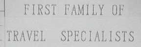 FIRST FAMILY OF TRAVEL SPECIALISTS
