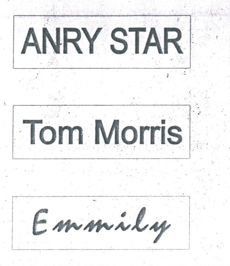 ANRY STAR TOM MORRIS EMMILY