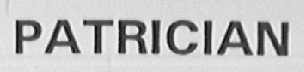 PATRICIAN