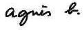 AGNES B.