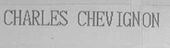 CHARLES CHEVIGNON