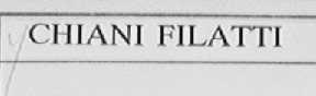 CHIANI FILATTI