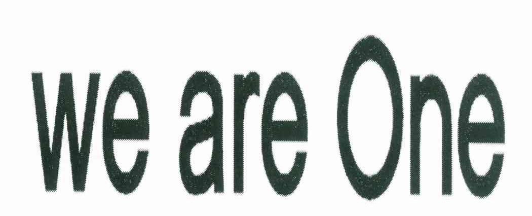 WE ARE ONE