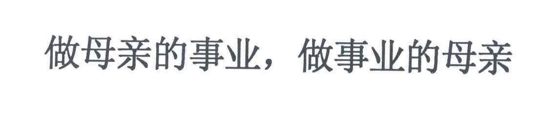 做母亲的事业做事业的母亲