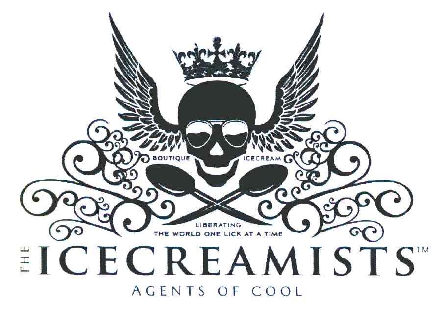 THE ICECREAMISTS AGENTS OF COOL AOUTIQUE ICECREAM LIBERATING THE WORLD ONE LICK AT A TIME