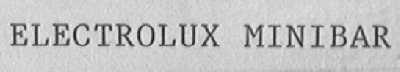ELECTROLUX MINIBAR