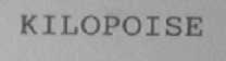 KILOPOISE