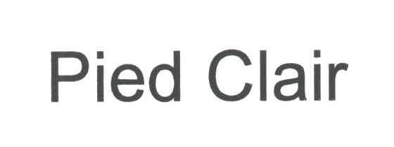 PIED CLAIR