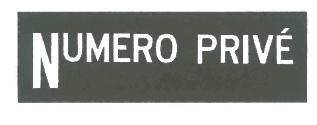 NUMERO PRIVE