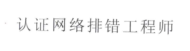 认证网络排错工程师