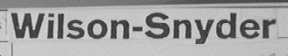 WILSON-SNYDER