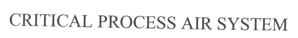 CRITICAL PROCESS AIR SYSTEM