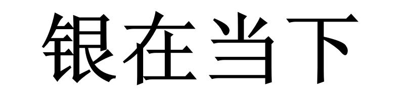 银在当下