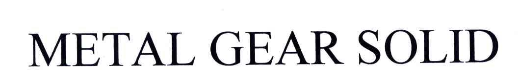 METAL GEAR SOLID