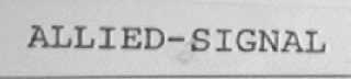 ALLIED-SIGNAL