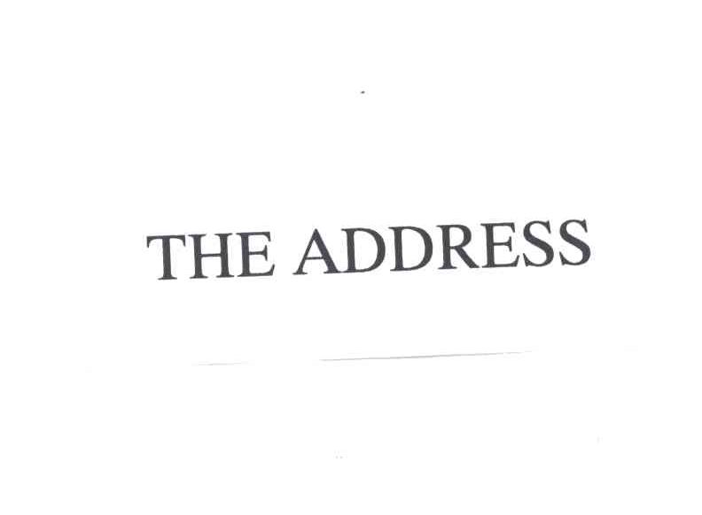 THE ADDRESS