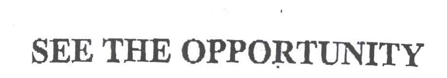 SEE THE OPPORTUNITY